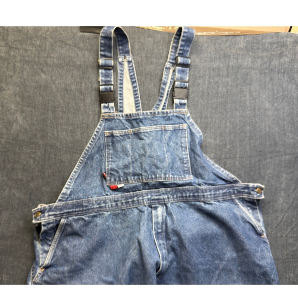 Saf-Tech FR Bib Overalls Mens 4X Blue Denim Flame Resistant Relaxed HRC 2 USA
